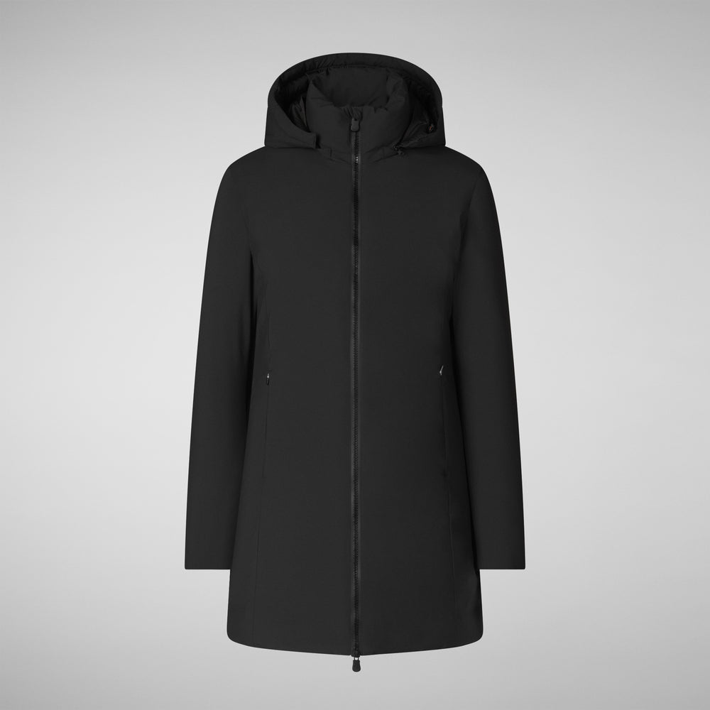 Save the duck PARKA DONNA CON CAPPUCCIO RACHEL NERO Economico