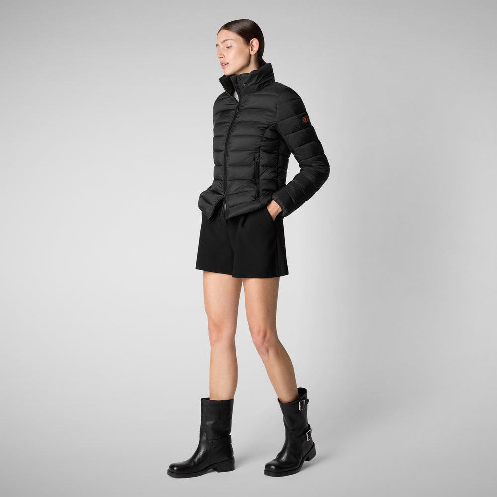 Save the duck PIUMINO ANIMAL FREE CON CAPPUCCIO DONNA AMELIE NERO Outlet