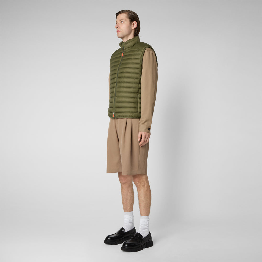 Save the duck Gilet imbottito uomo Adam Verde oliva Vendita Calda