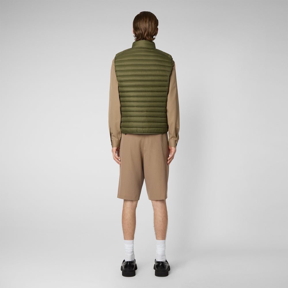 Save the duck Gilet imbottito uomo Adam Verde oliva Vendita Calda