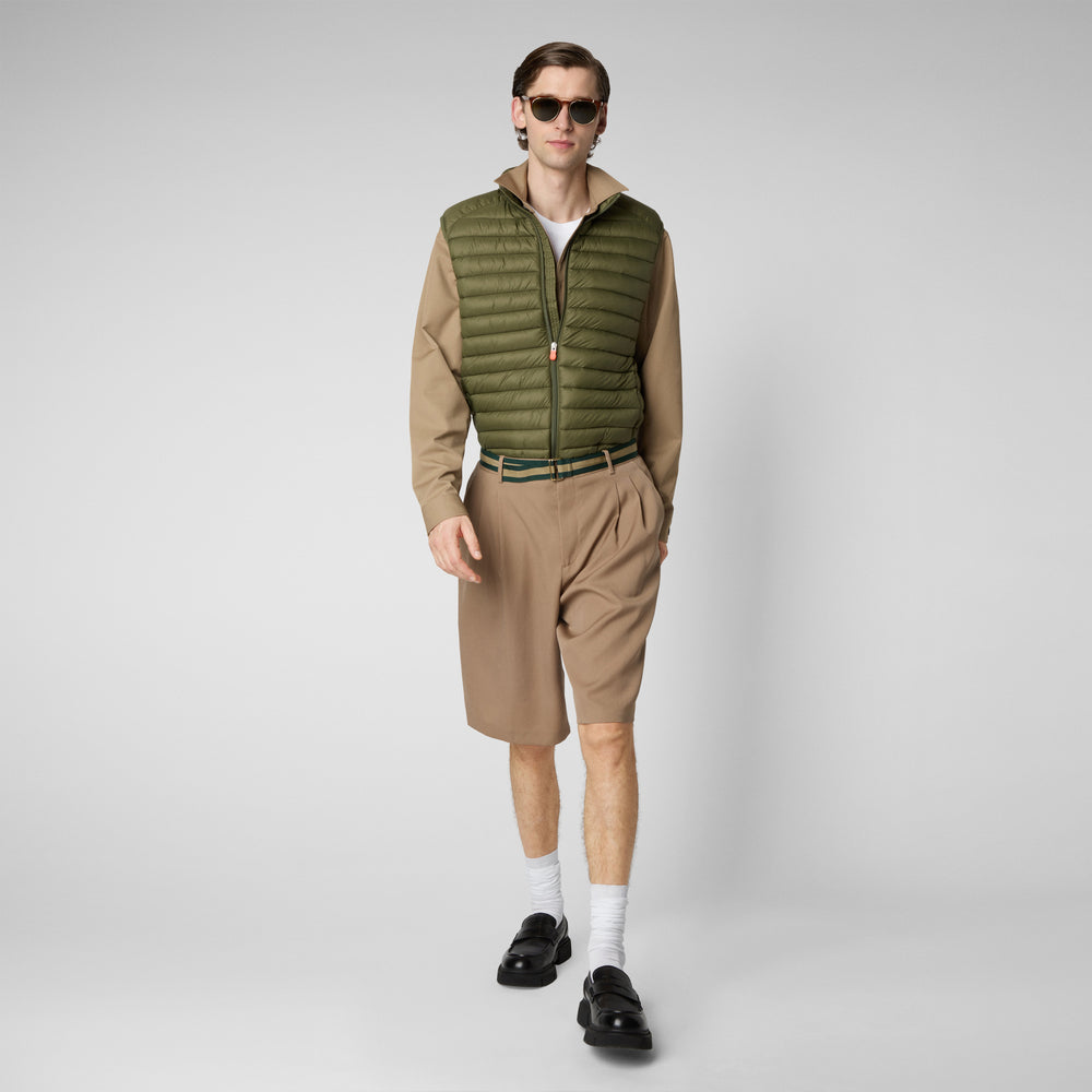 Save the duck Gilet imbottito uomo Adam Verde oliva Vendita Calda