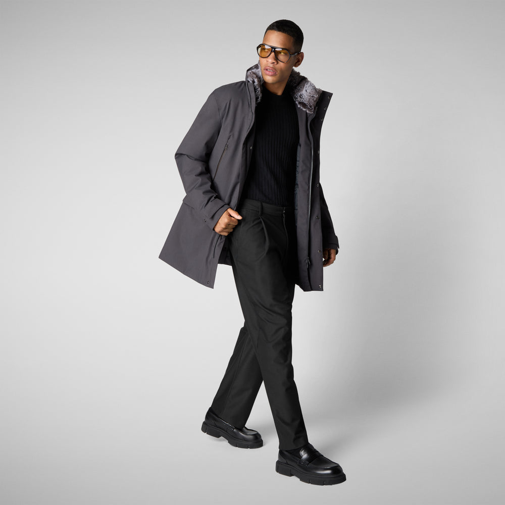 Save the duck GIACCA UOMO AMBROSE CHARCOAL GREY MELANGE In Saldo
