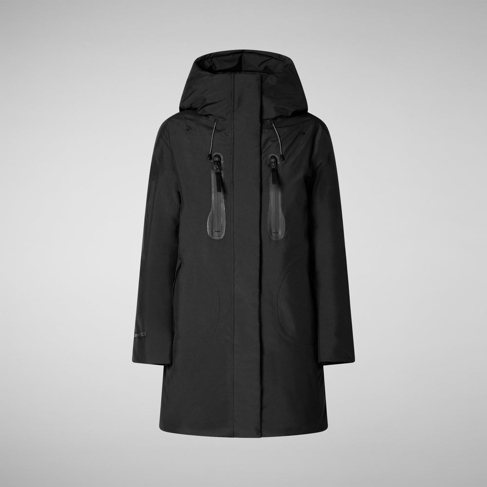 Save the duck PARKA CON CAPPUCCIO DONNA NIKO IN NERO Qualità