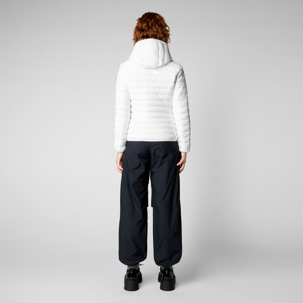 Save the duck Piumino animal free con cappuccio donna Daisy off bianco Soddisfazione Garantita