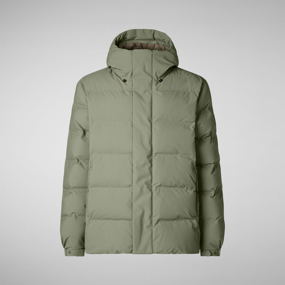Save the duck PARKA UOMO LELAND IN SWAMP GREEN Consegna Veloce