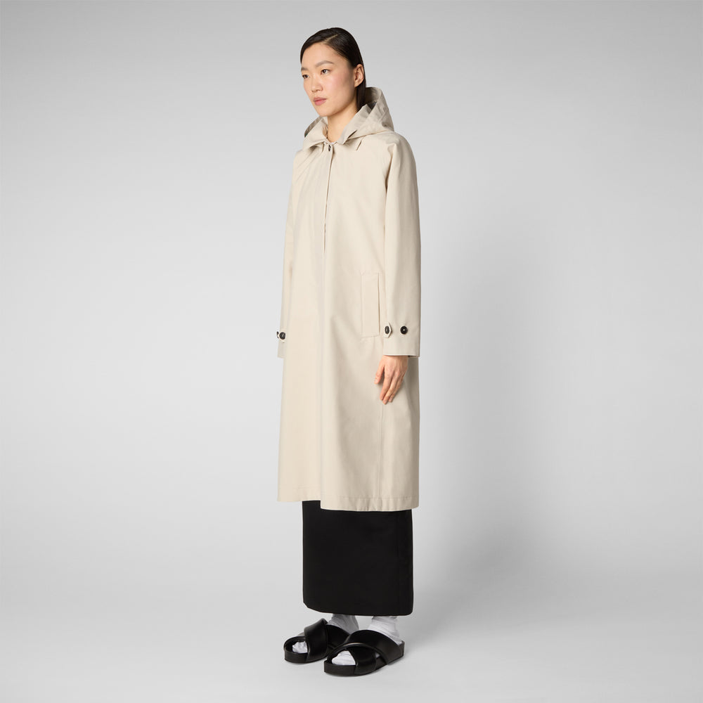 Save the duck Impermeabile donna Asia beige crema Ultimi tre giorni
