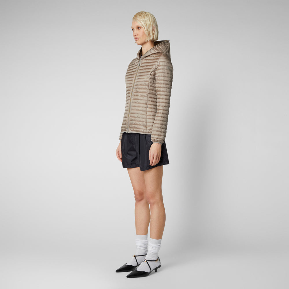 Save the duck Piumino animal free donna Alexa grigio perla Saldi Di Fabbrica