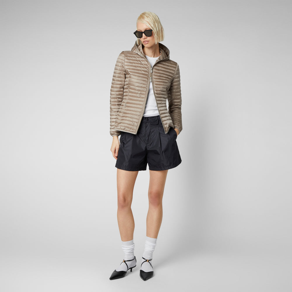 Save the duck Piumino animal free donna Alexa grigio perla Saldi Di Fabbrica