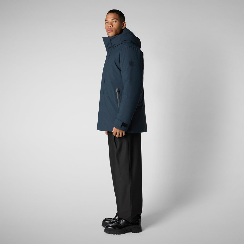 Save the duck PARKA UOMO WILDER IN BLU NERO Discount Store per i nuovi prodotti