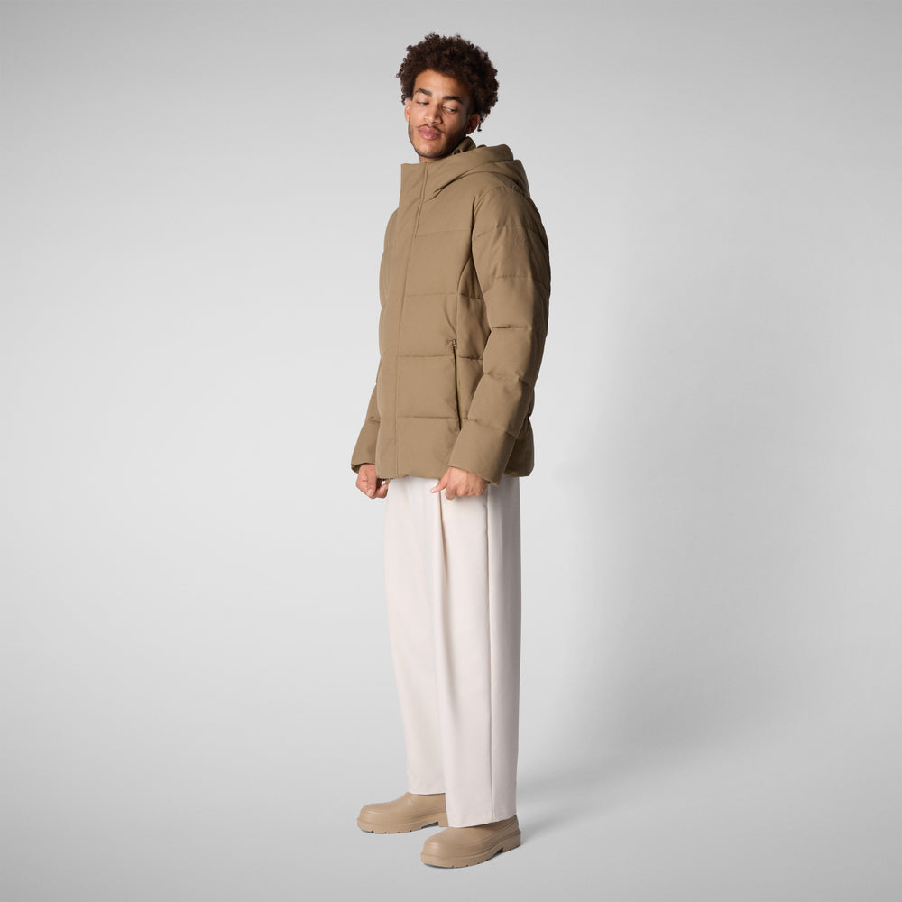 Save the duck PIUMINO ANIMAL FREE CON CAPPUCCIO UOMO FNIAN VERDE 50% di sconto con spedizione gratuita