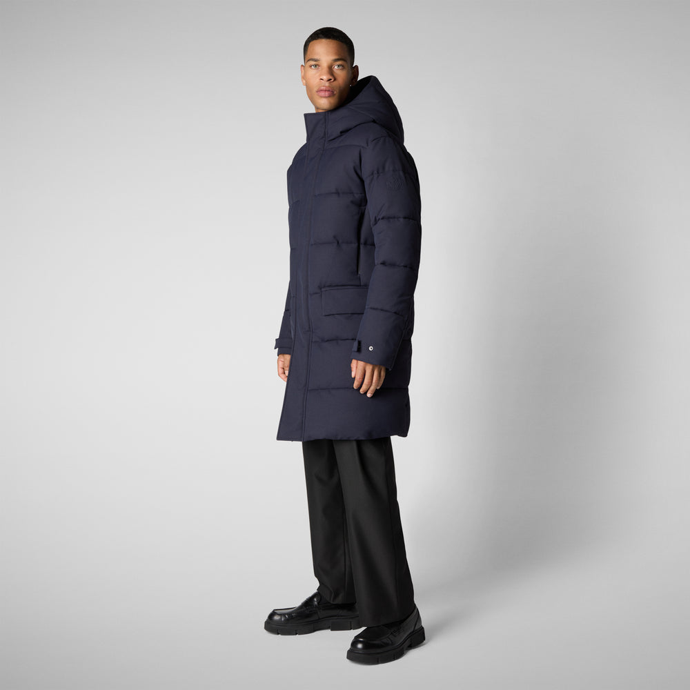 Save the duck PIUMINO ANIMAL FREE CON CAPPUCCIO COSMO BLU NERO Officina
