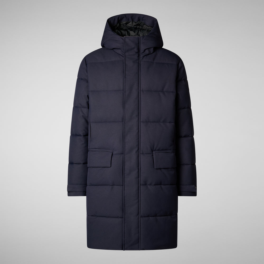 Save the duck PIUMINO ANIMAL FREE CON CAPPUCCIO COSMO BLU NERO Officina