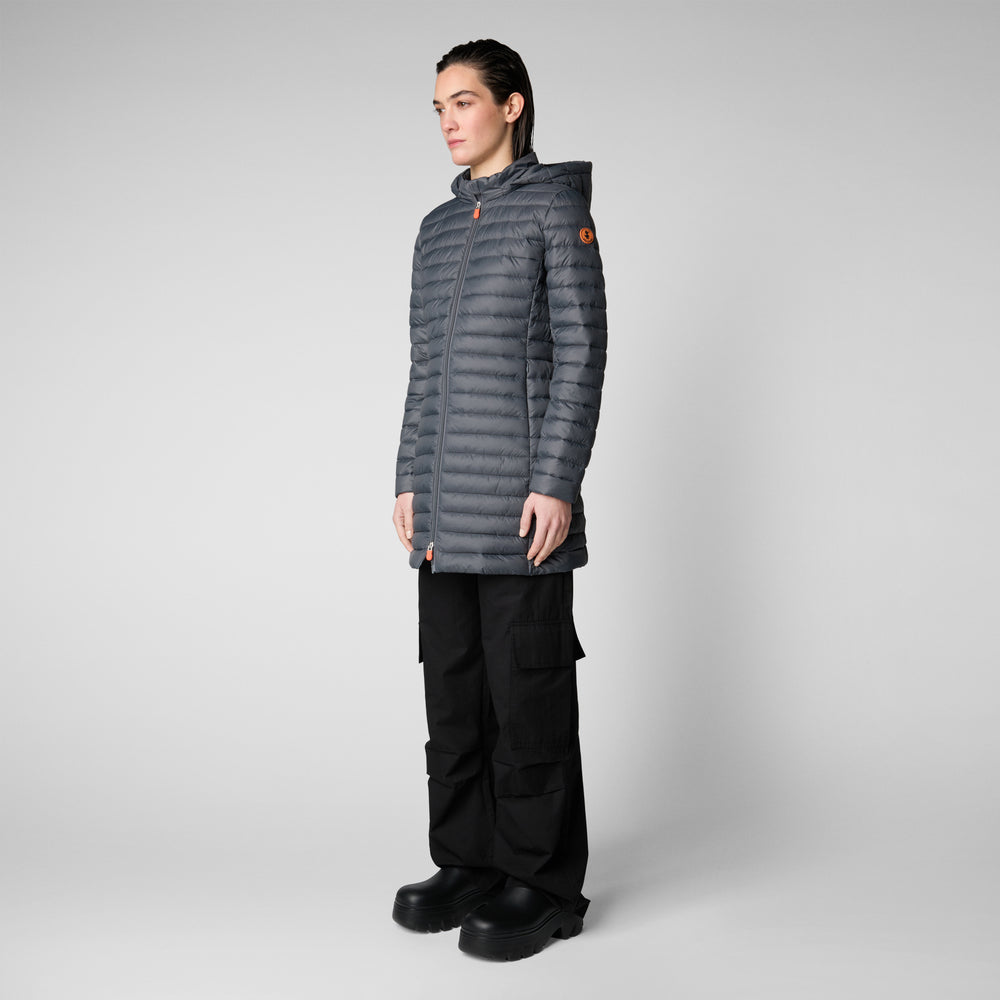 Save the duck Piumino animal free donna Bryanna grigio tempesta 50% di sconto per tempo limitato
