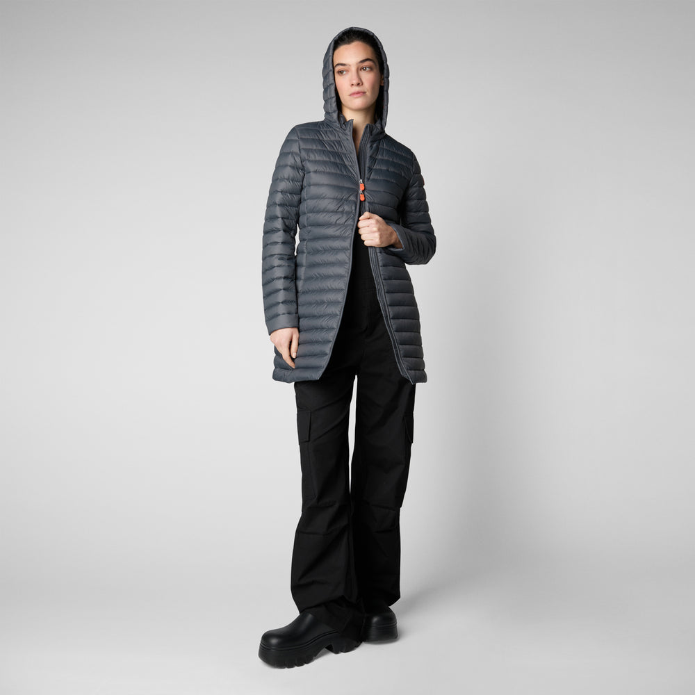 Save the duck Piumino animal free donna Bryanna grigio tempesta 50% di sconto per tempo limitato