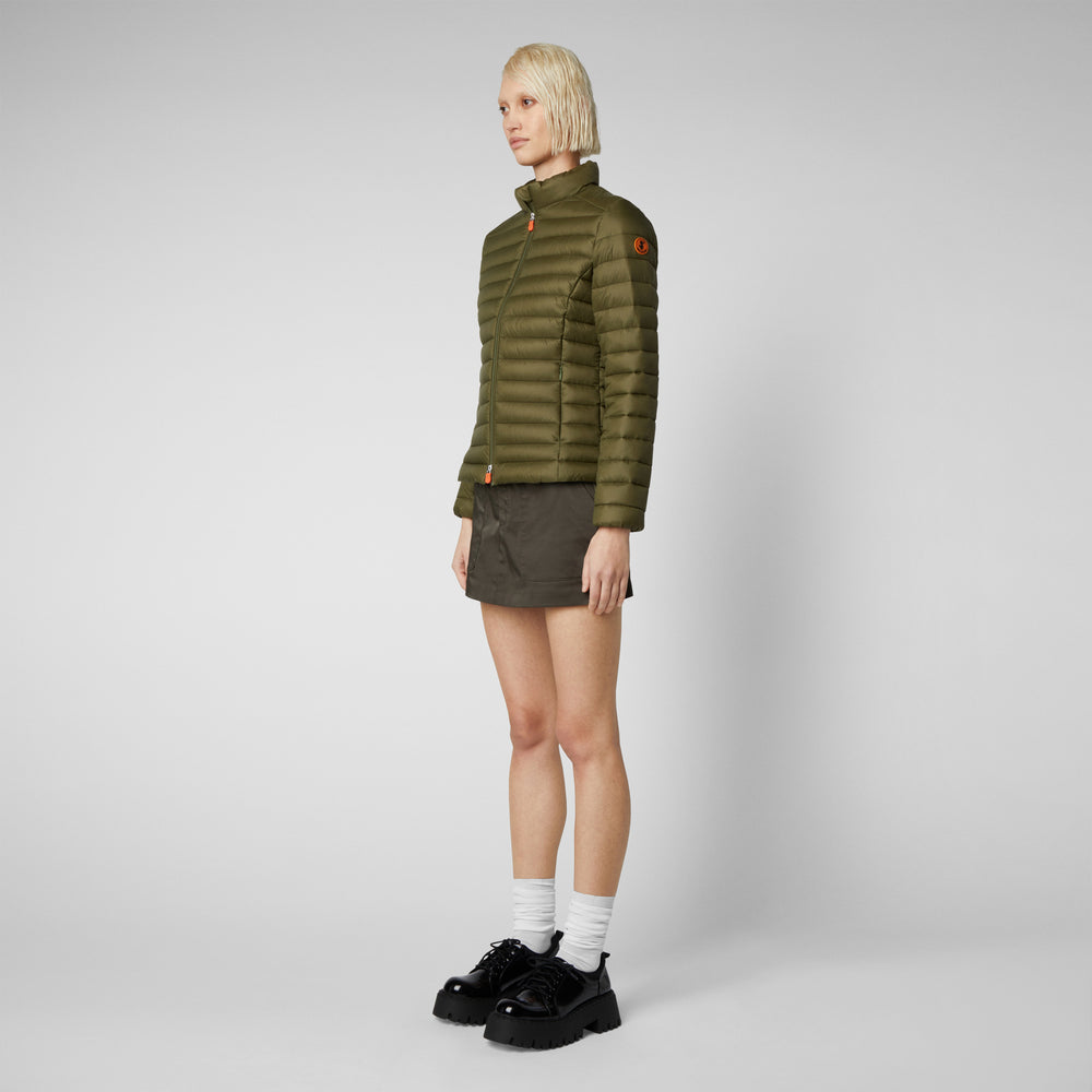 Save the duck Piumino animal free donna Carly Verde oliva Nuovo