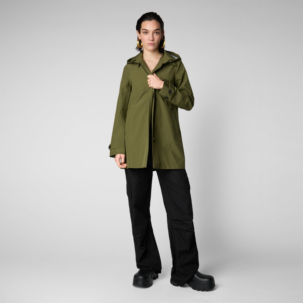 Save the duck Impermeabile donna April Verde oliva Qualità