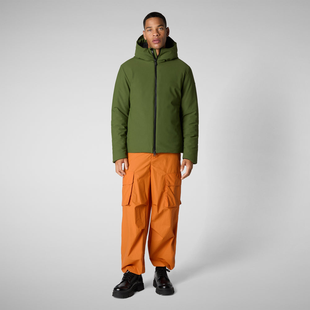 Save the duck PARKA UOMO SABAL IN MOSS GREEN Spedizione Gratuita