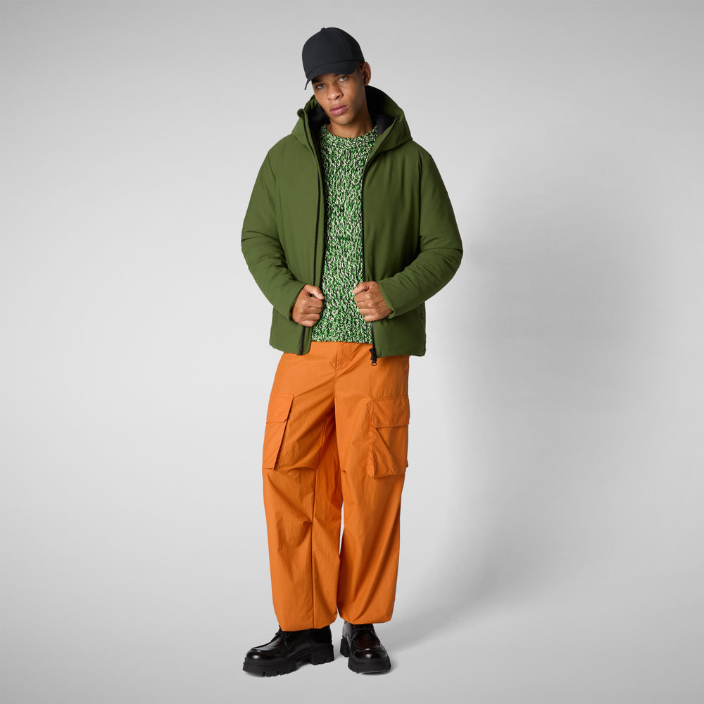 Save the duck PARKA UOMO SABAL IN MOSS GREEN Spedizione Gratuita