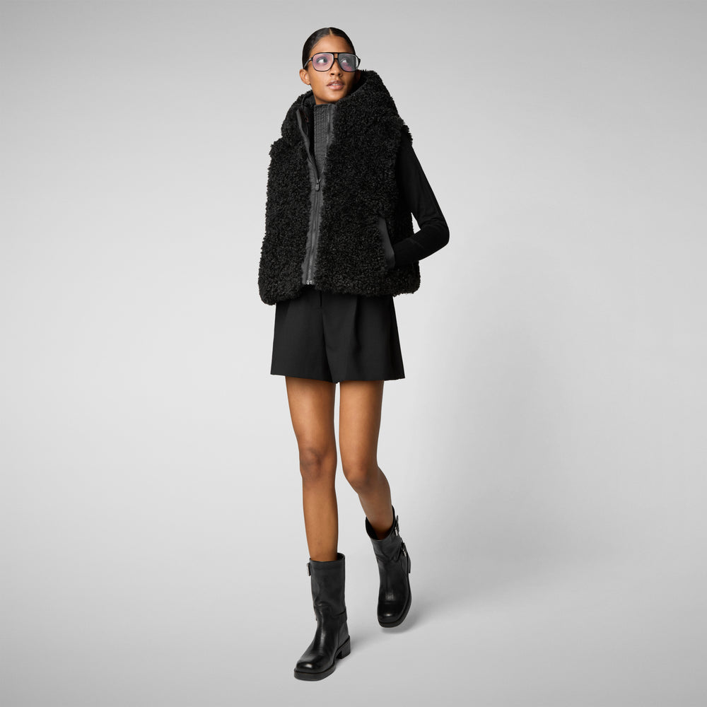 Save the duck GILET CON CAPPUCCIO DONNA KLARA NERO Economico