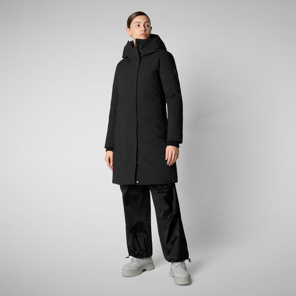 Save the duck PARKA DONNA CON CAPPUCCIO SIENNA NERO Online