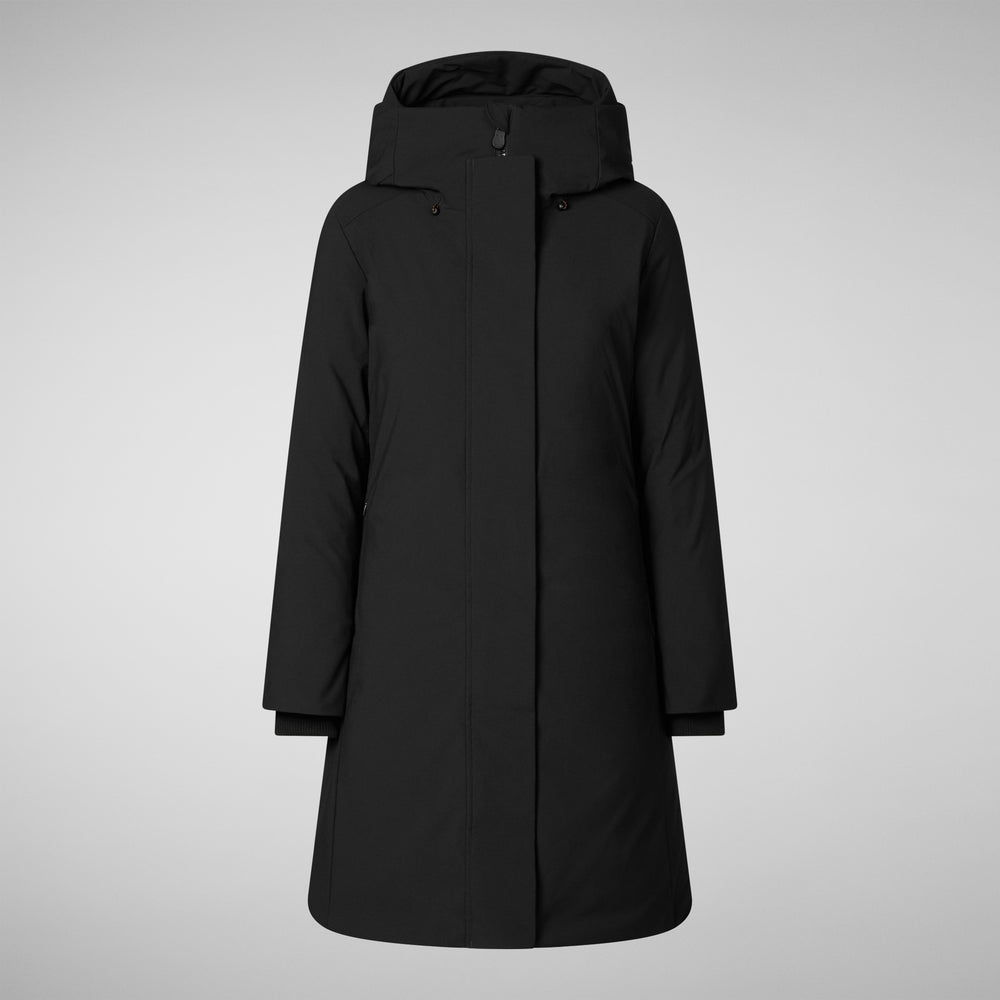 Save the duck PARKA DONNA CON CAPPUCCIO SIENNA NERO Online