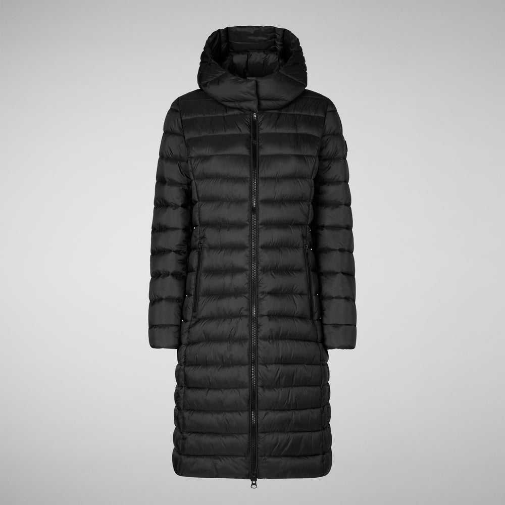 Save the duck PIUMINO ANIMAL FREE CON CAPPUCCIO DONNA EILEEN NERO Saldi
