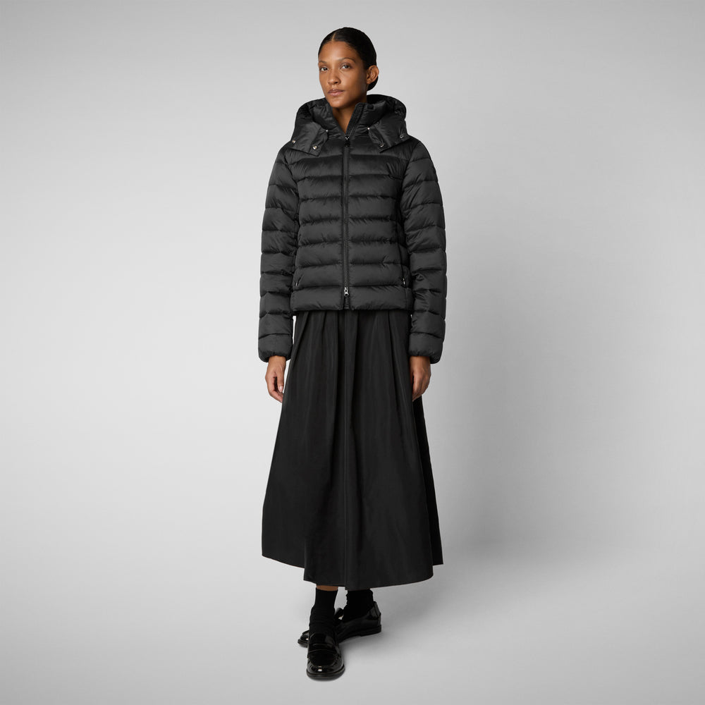 Save the duck PIUMINO ANIMAL FREE CON CAPPUCCIO DONNA ERI NERO Offerte