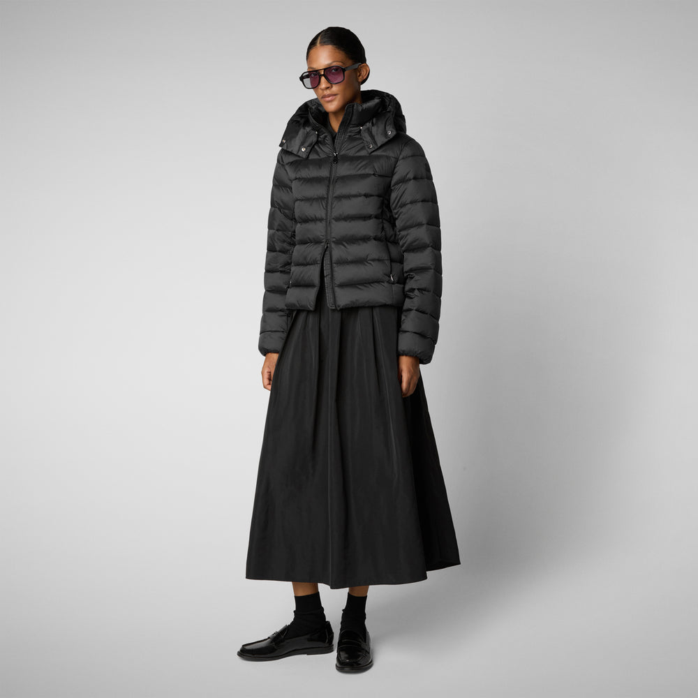 Save the duck PIUMINO ANIMAL FREE CON CAPPUCCIO DONNA ERI NERO Offerte