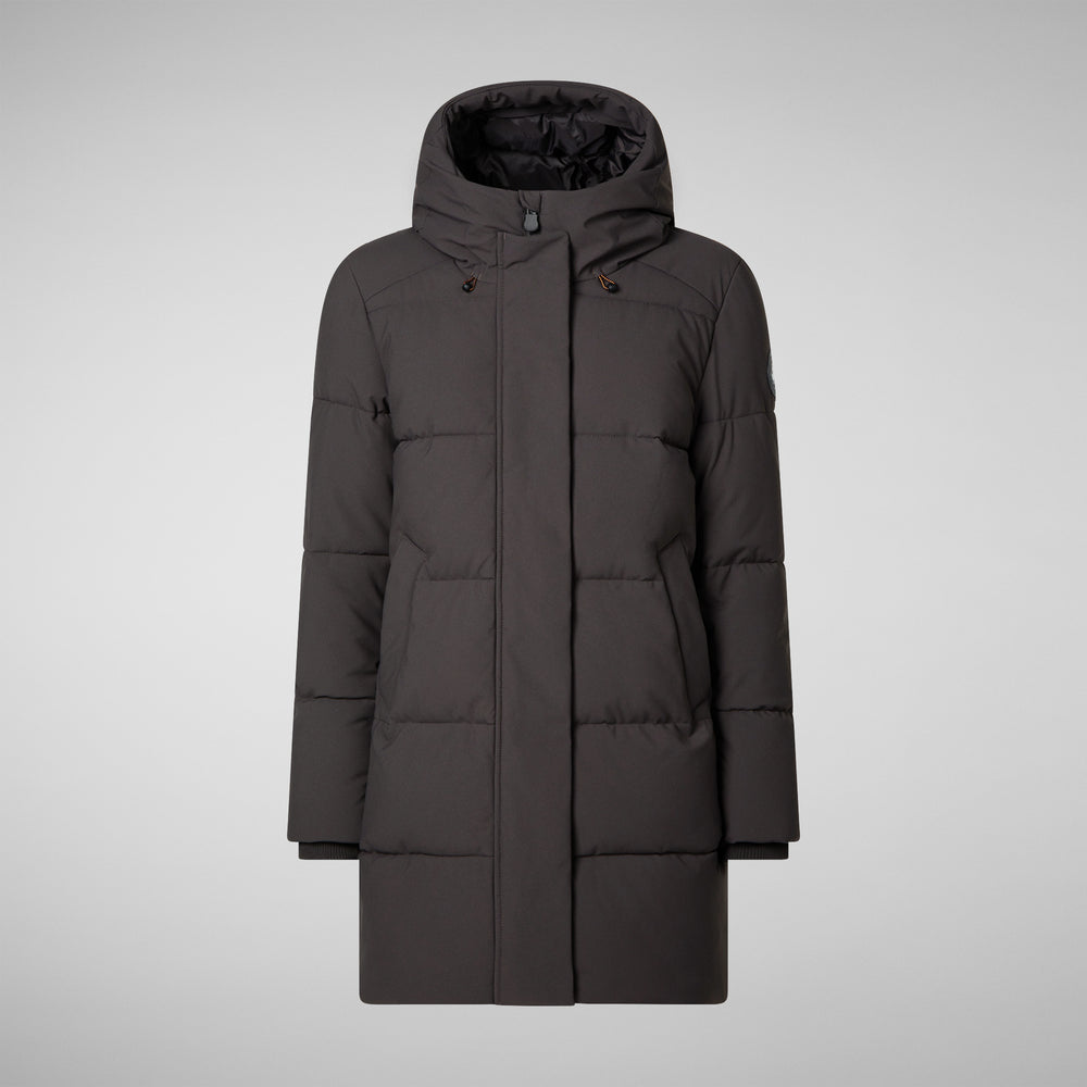 Save the duck PARKA DONNA CON CAPPUCCIO BETHANY BROWN NERO Vendita Economica