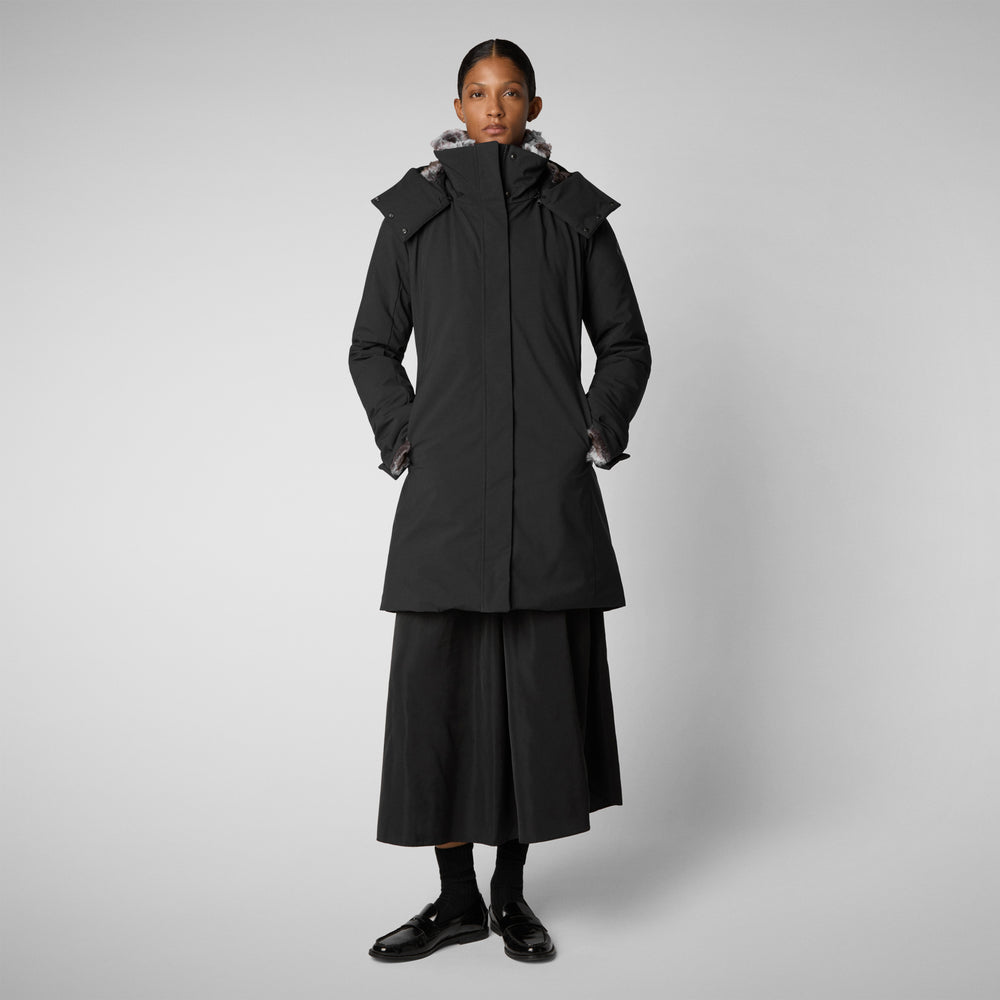 Save the duck PARKA DONNA CON CAPPUCCIO SAMANTAH NERO