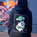 Sort of looser UNISEX Hoodie TIGER_Black Violet #baliinspired Shopping Online
