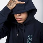 Sort of looser REVOLUTION_navy hoodie Moda
