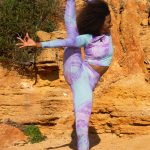 Sort of looser Eco-Crop Top Yoga_Violet Negozio
