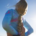 Sort of looser Eco-Crop Top Yoga_Blue Vendita Calda