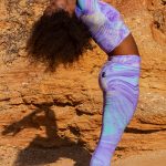Sort of looser Eco-Leggings Yoga_Violet Vendita Economica