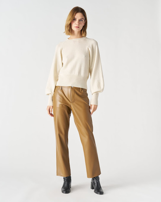 Suoli Jeans Slim In Ecopelle Moda