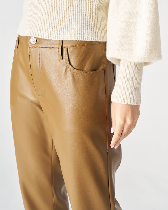 Suoli Jeans Slim In Ecopelle Moda