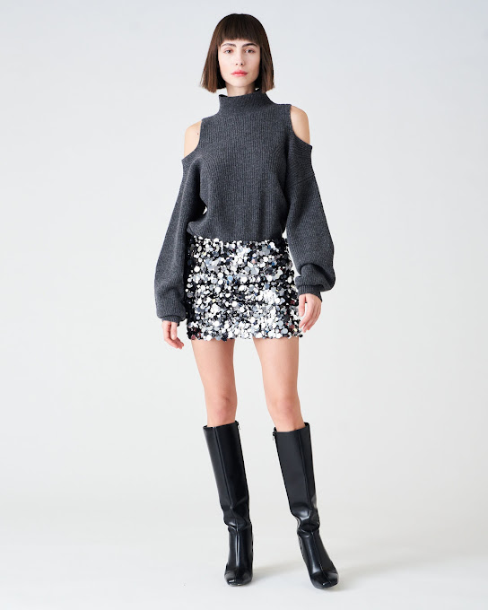 Suoli Minigonna In Macro Paillettes Sconto