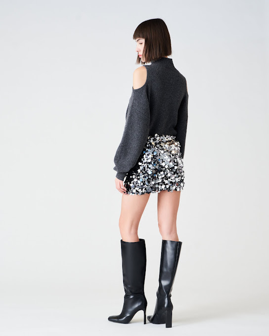 Suoli Minigonna In Macro Paillettes Sconto