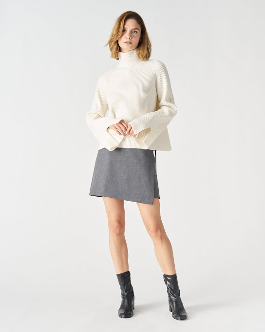 Suoli Maglia Collo Alto Spacchi Manica 50% di sconto per tempo limitato