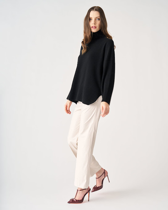 Suoli Maglia Over Collo Alto In Vendita