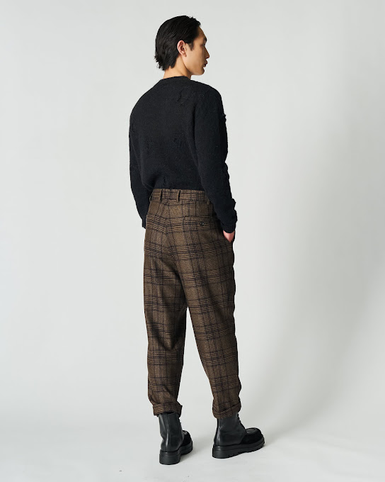 Suoli Pantalone Check Con Risvolto In Saldo