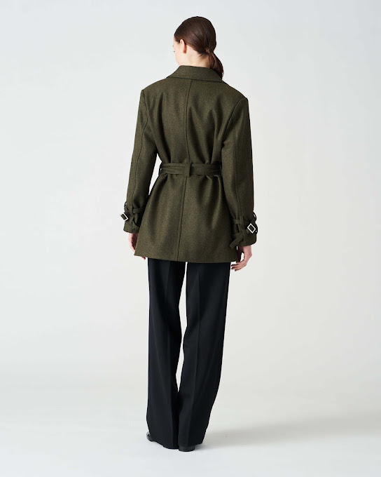 Suoli Cappotto Panno Con Cintura Promozione
