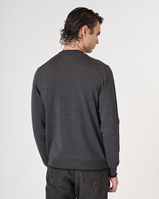 Suoli Maglia Girocollo 2 Colli Bicolore Vendita Calda