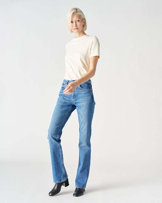 Suoli Pantalone Denim Flared Edna Nuova