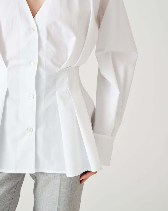 Suoli Camicia Pieghe Cotone Acquista Ora
