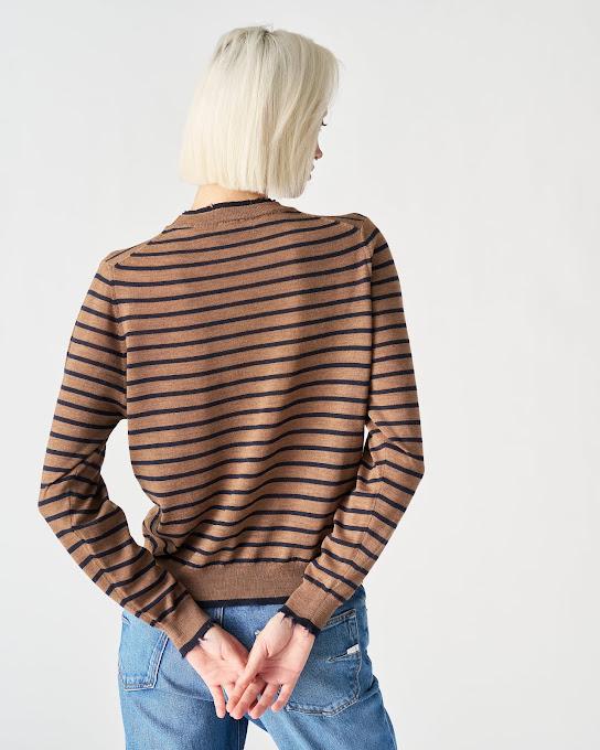 Suoli Maglia Girocollo 2 Colli Rigata Sconto
