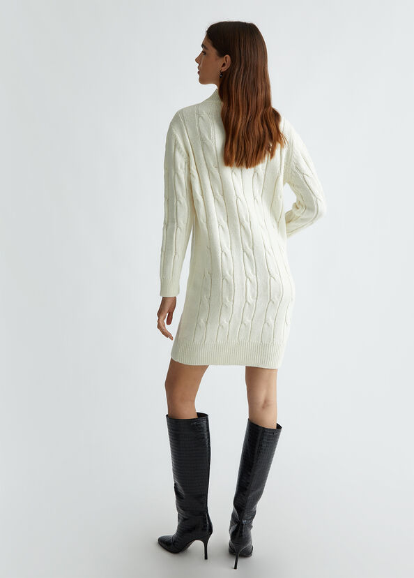 Liu Jo Abito bianco in maglia Saldi