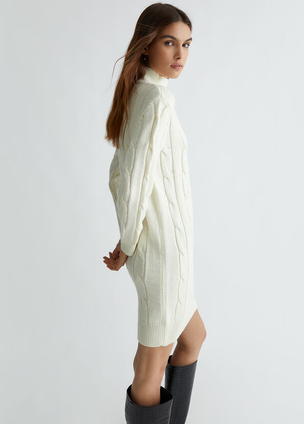 Liu Jo Abito bianco in maglia Saldi