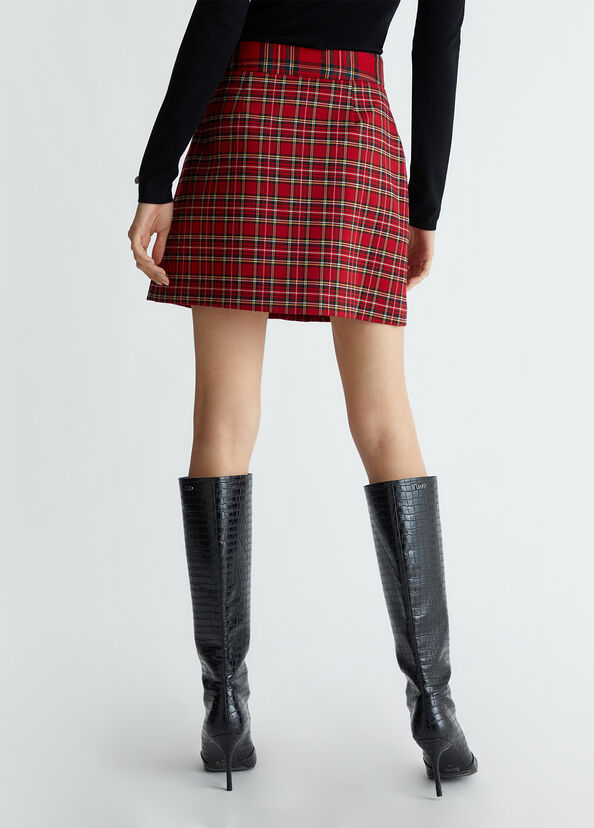Liu Jo Minigonna a pieghe in tartan Vendita Calda